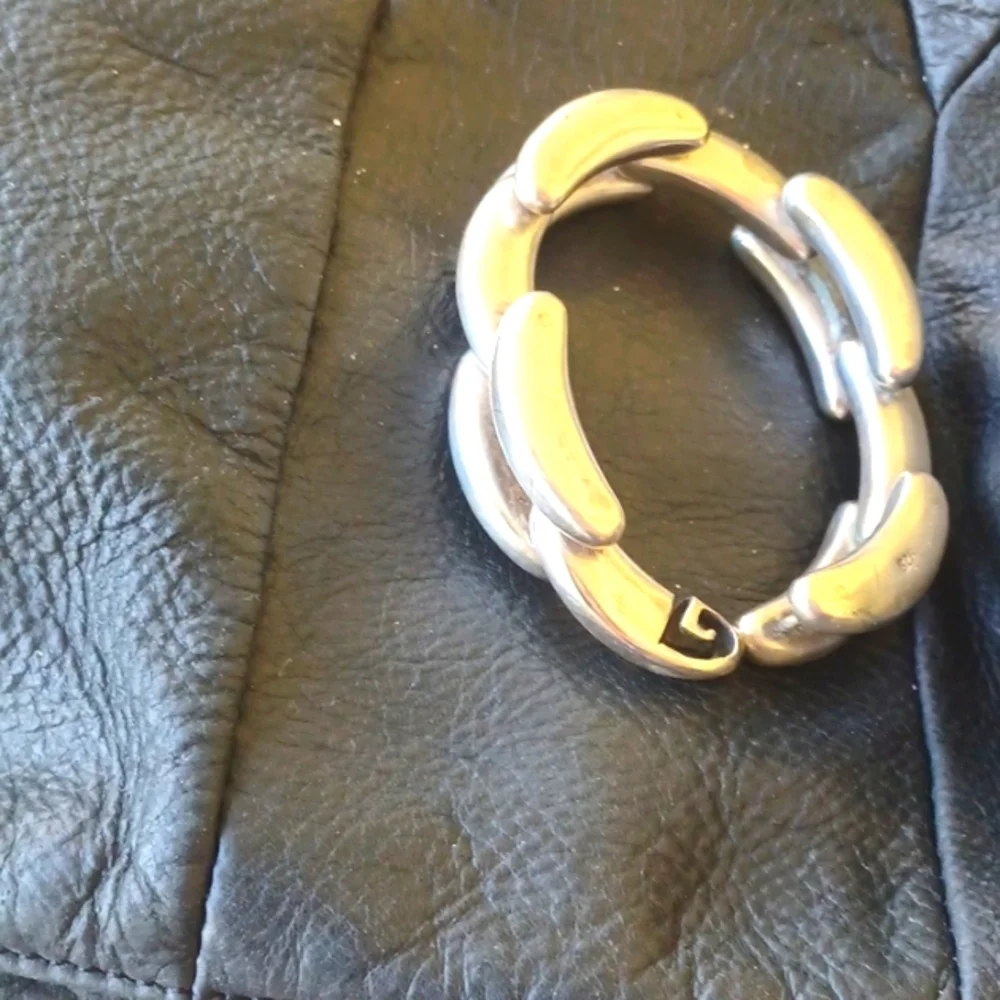 Vintage Hinged Link Bracelet Chunky 63gm of Sterling Silver 925 - Picture 3 of 12